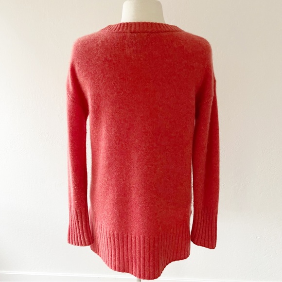 Rachel Zoe 100% 2-Ply Cashmere Crew Sweater in Red Orange | Medium - Picture 8 of 11